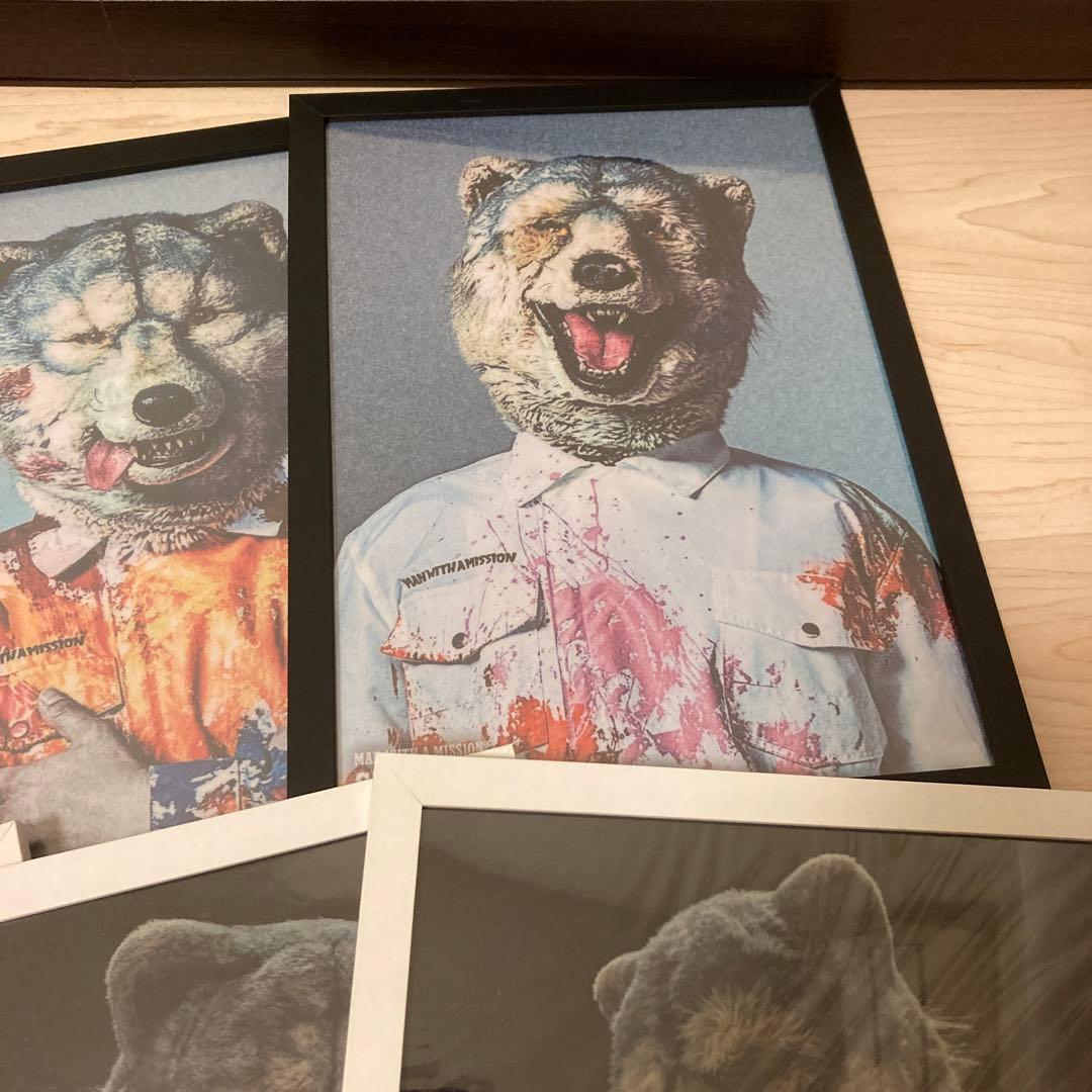 man with a mission/マンウィズクリアファイル新品額付きセット