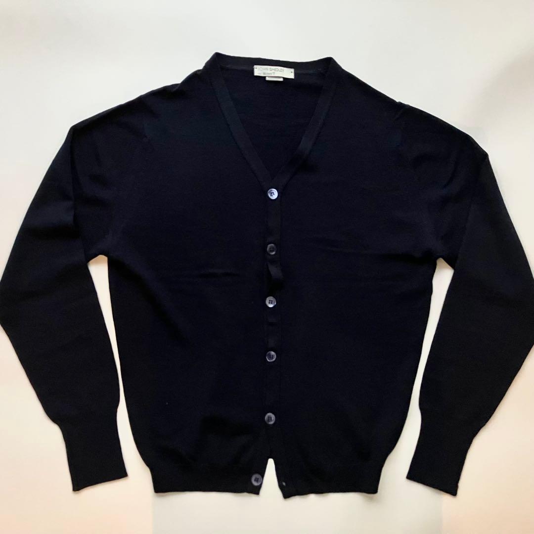 JOHN SMEDLEY Beams カーディガン S ブラック JOHN SMEDLEY × ARTUMES & Co. × International Ga