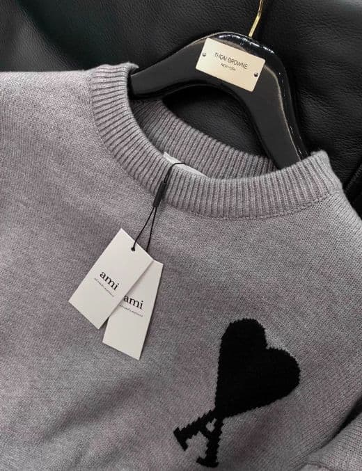 Ami Paris ami グレー ハート刺繍ニットユニセックス 楽天市場】AMI Paris アミ パリス ロールネックニット クルーニット