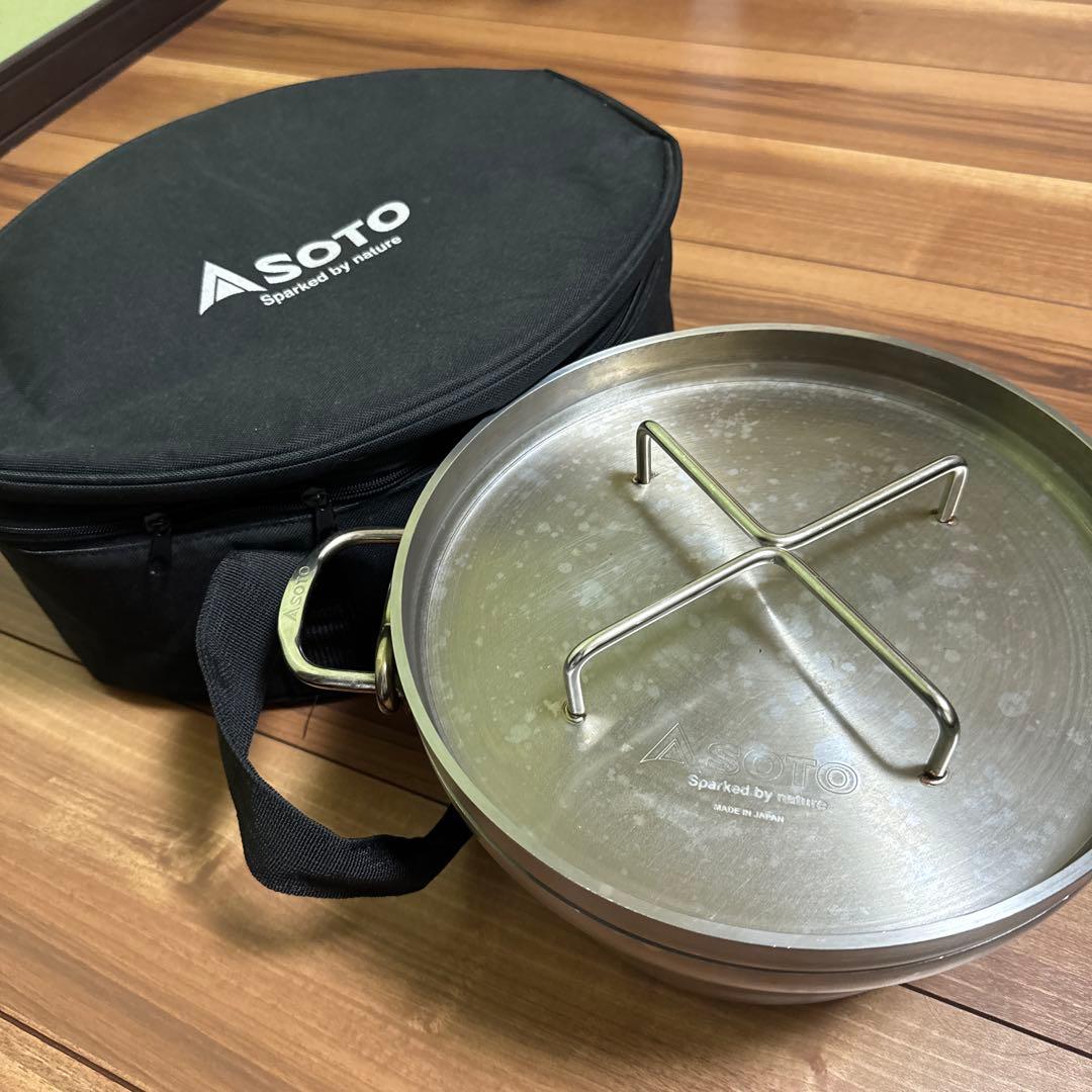 SOTO ステンレス ダッチオーブン10インチ 収納バッグ付き ステンレスダッチオーブン 10インチ収納ケース ST-910CS - SOTO｜ソト