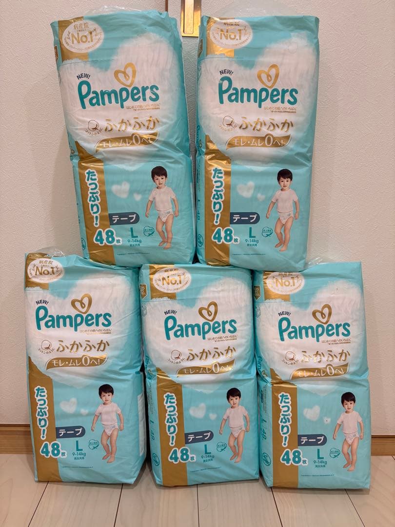 パンパース おむつ　Lテープ　240枚【新品未開封】ふかふか Pampers Pampers）パンパース 肌へのいちばん テープS（4～8kg）216枚（54枚×4