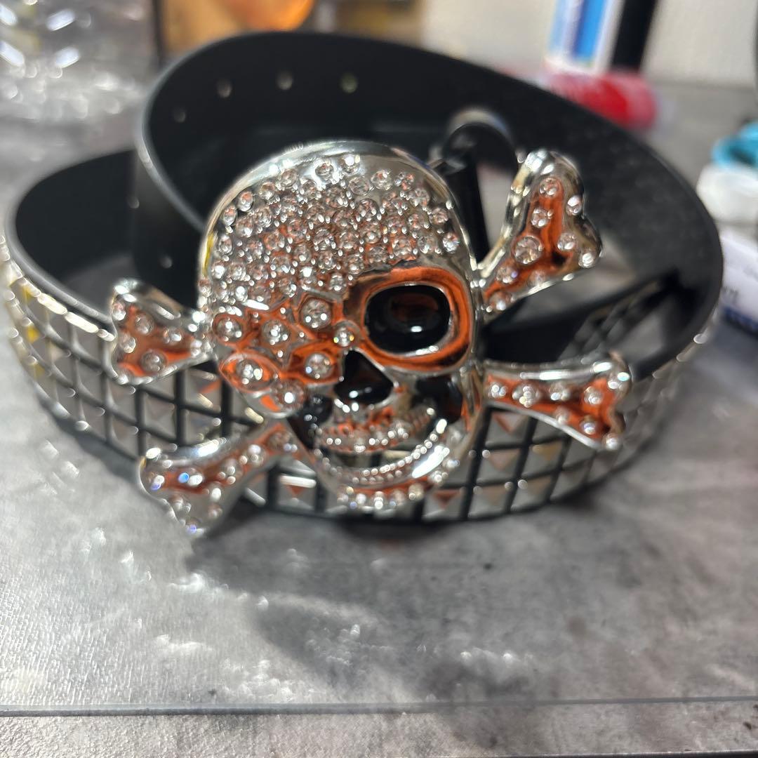 スタッズベルト ドクロ スカル y2k パンク グランジ archive 海外