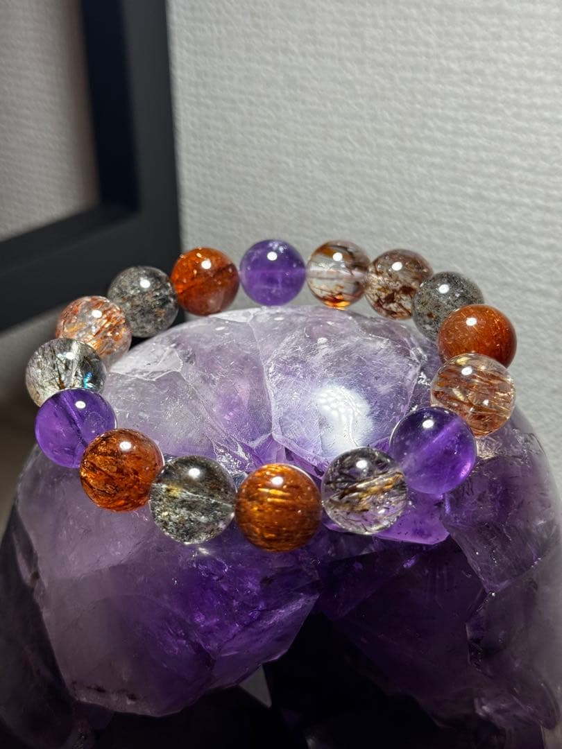 天然石スーパーセブンブレスレット　13.5mm＋　♯2