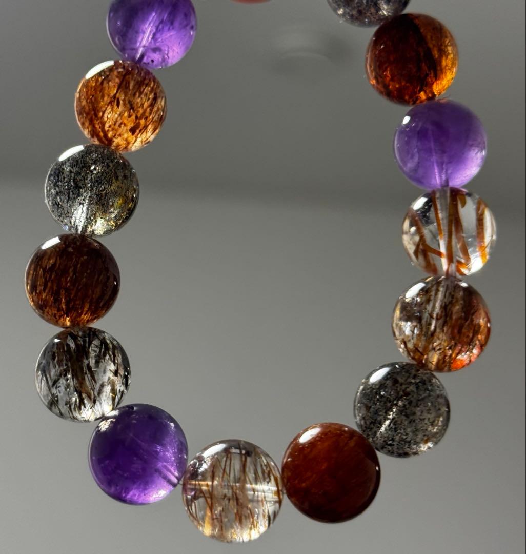 天然石スーパーセブンブレスレット　13.5mm＋　♯2