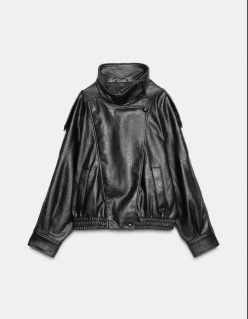 ZARA フェイクレザージャケットSサイズ ZARA フェイクレザージャケット (ZARA/ジャケット) 4391/872/800【BUYMA】