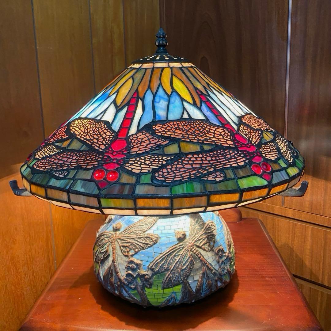 ティファニーステンドグラス レプリカランプ ドラゴンフライ トンボ