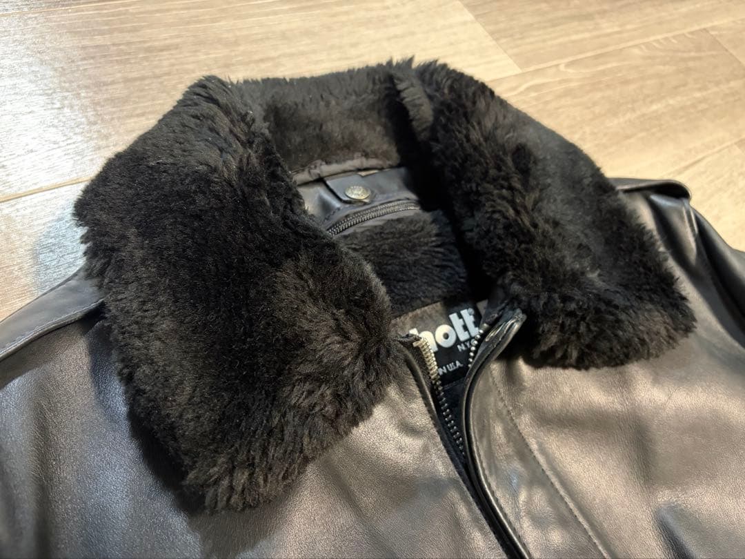 現行shott 42サイズ フライトジャケット G-1 本革 黒 - メルカリ