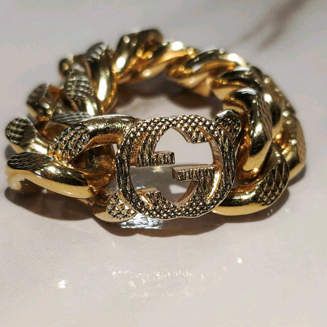 GUCCI インターロッキングG ゴルメットチェーン リング 指輪 S GUCCI
