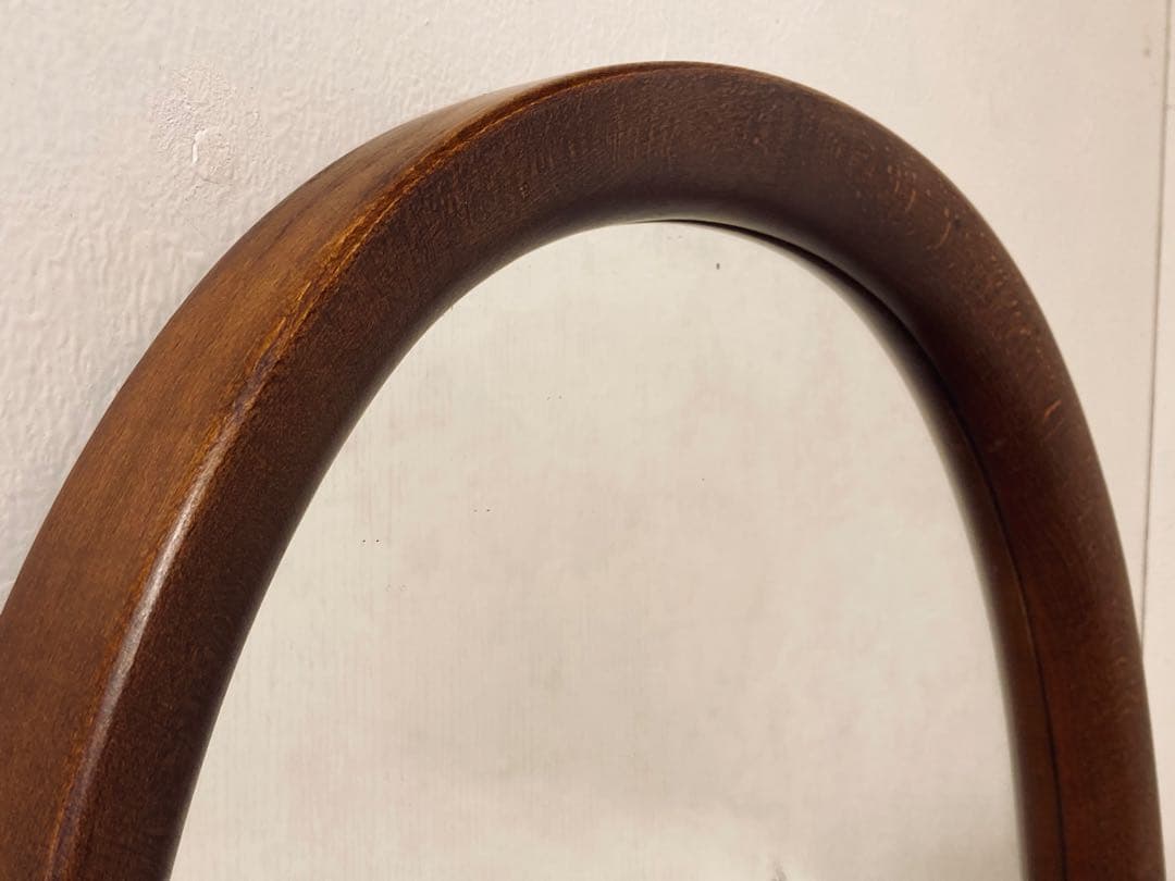 秋田木工 柳宗理 ウォールミラー 小判型 古代色 昭和レトロ