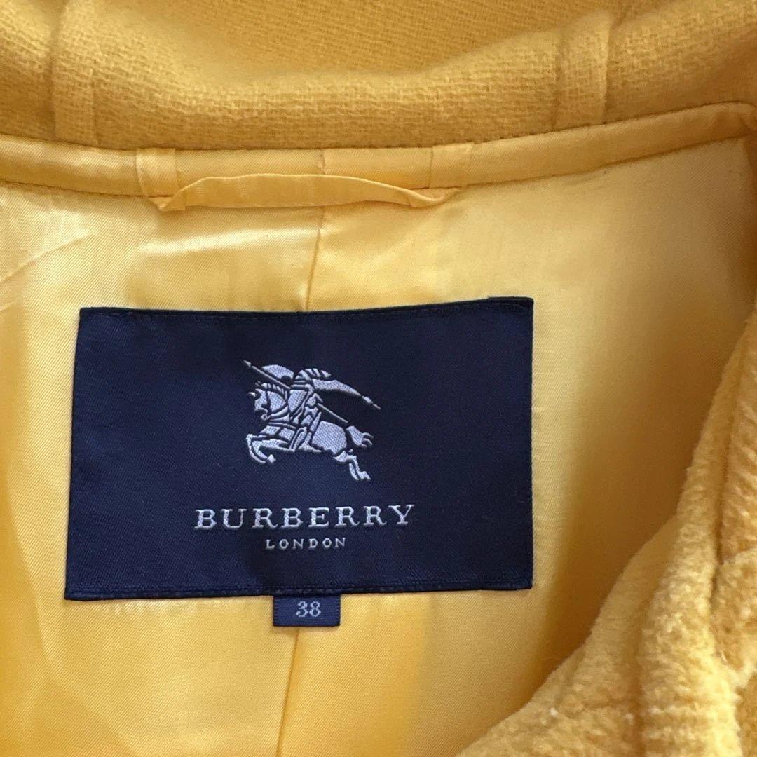 極美品 ✨バーバリー ダッフルコート 黄 38 トグルボタン ノバチェック