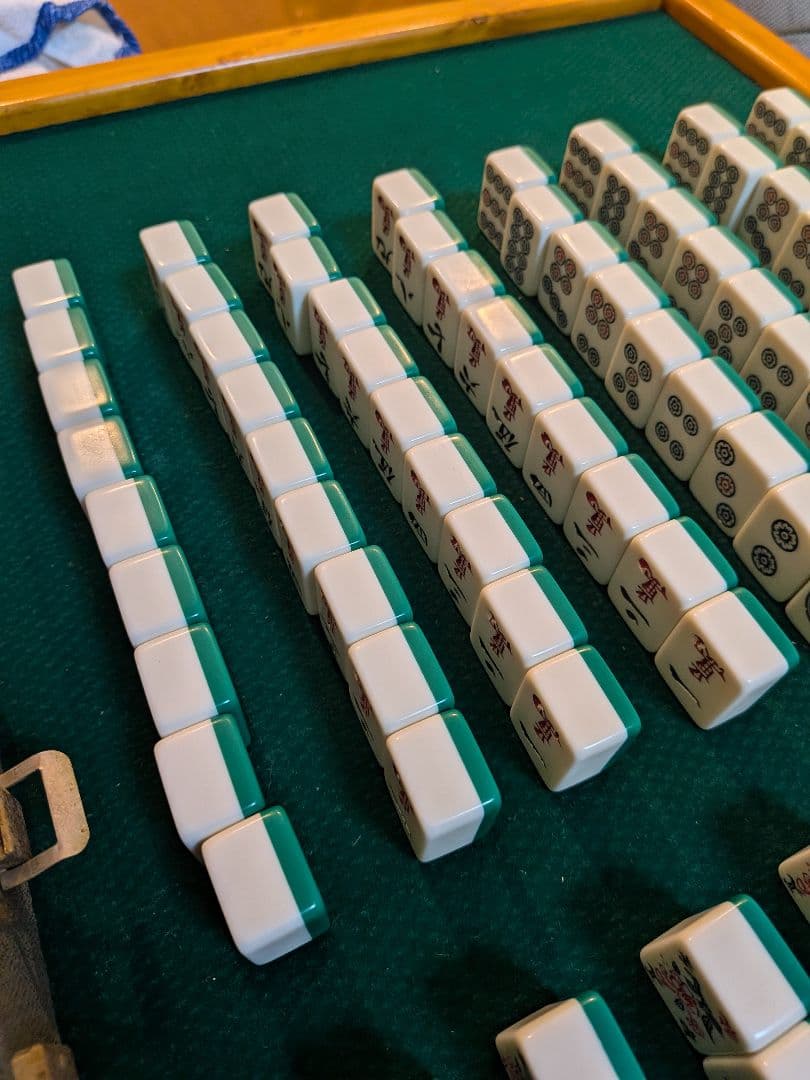 三栄製　関東書体 背緑　ジャンボ牌　下駄牌　レア