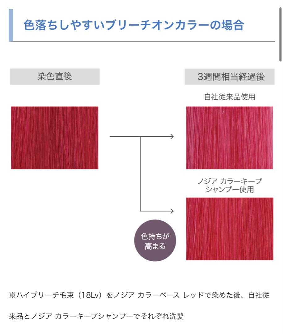 NODIA カラーキープシャンプー 300㎖3本 はなまつり様専用 - メルカリ