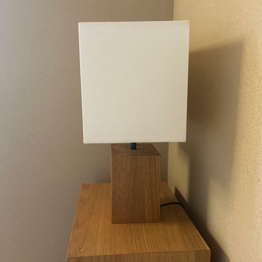廃盤 無印良品 MJ-SOSA スタンドライト用オーク材スタンド 四角