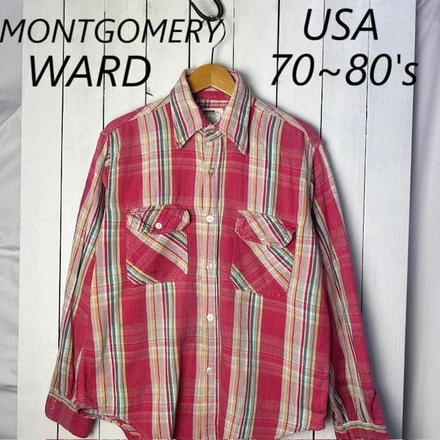 USA古着 70s80s モンゴメリー WARD チェックネルシャツ L～XL - メルカリ