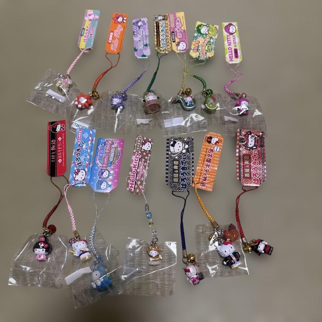 ご当地キティ 根付　14個セット【バラ売り不可】　キティちゃん　ハローキティ ハローキティ ご当地キティ 根付 ストラップ 20個セット まとめ売り