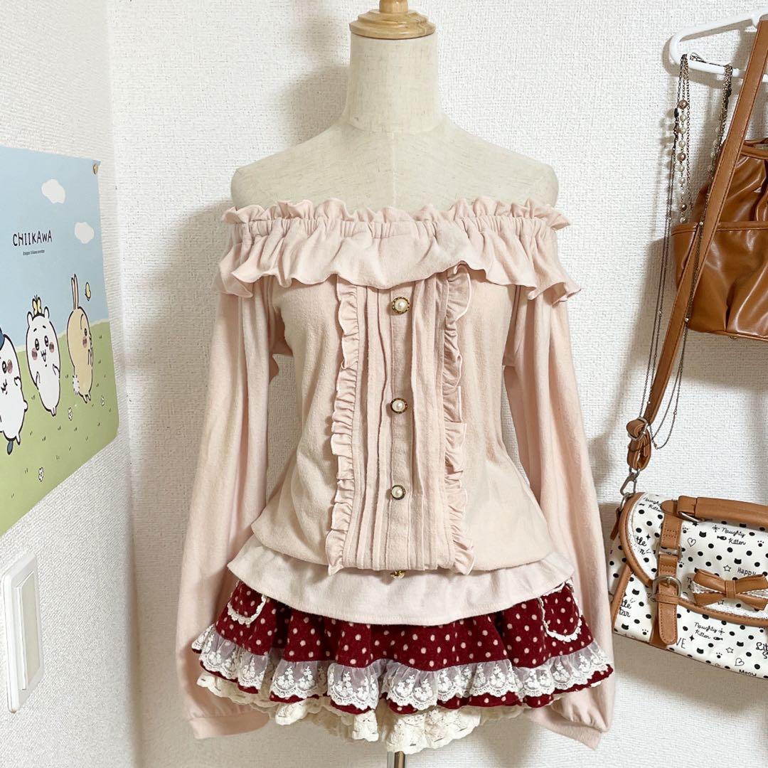 当時物 LIZLISA リズリサ オフショルダー トップス トップス 姫カジ 当時物 LIZLISA リズリサ オフショルダー トップス トップス 姫カジ