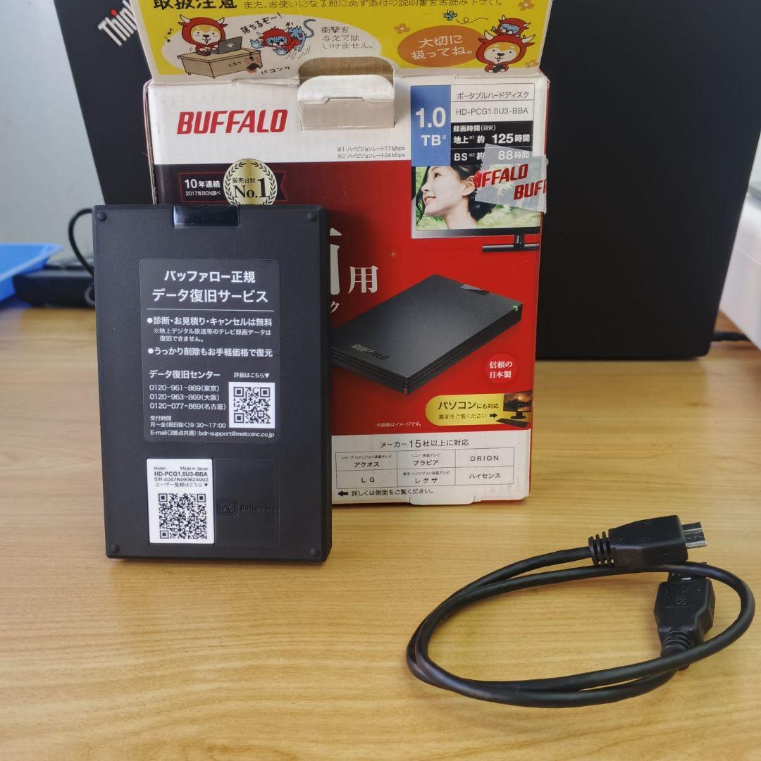 BUFFALO 外付けハードディスク 1.0TB HD-PCGU3-BA