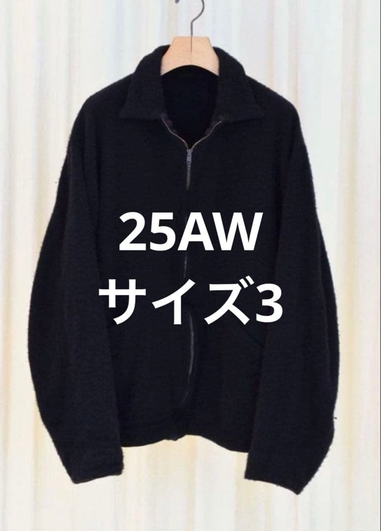 25AW COMOLI 縮絨ウール ジップショートジャケット COMOLI 縮絨ウール ジップショートジャケット BLACK | CASANOVA&CO
