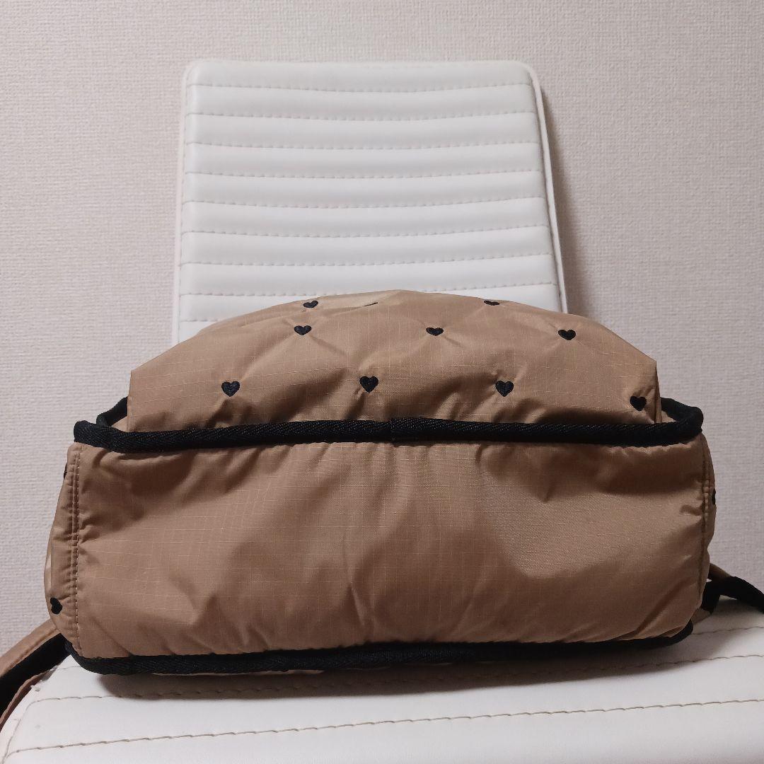 2720 レア レスポートサック リュック ハート刺繍 ブラウン 極美品