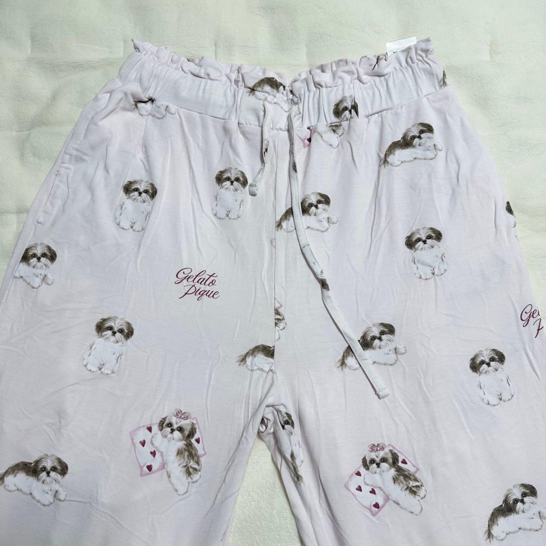 新品 ジェラートピケ シーズー 犬 セットアップ パジャマ ルームウェア