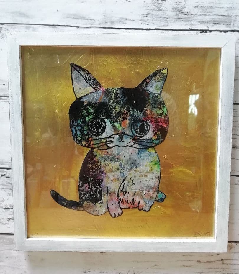 額縁変更ご確認ページ　センチメンタル猫　白額縁（ビンテージ風） 額縁変更ご確認ページ センチメンタル猫 白額縁（ビンテージ風） 額縁