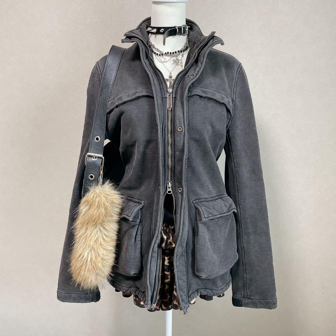 y2k 00s 平成ギャル　ジャケット　ギミック　ジップ　ミリタリー　グランジ y2k 00s 平成ギャル ジャケット ギミック ジップ ミリタリー グランジ