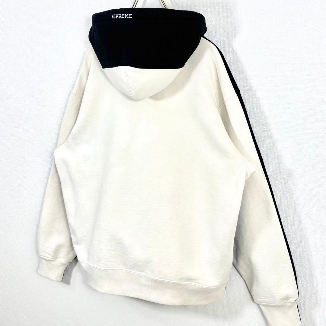 たけぇ Supreme バイカラーSロゴパーカー \"ブラック\" Mサイズ