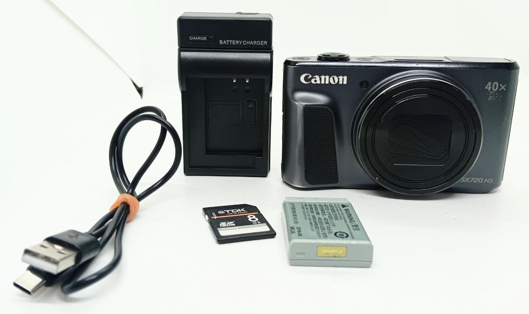 Canon PowerShot SX720 HS Black充電器SDカード付き Canon PowerShot SX720 HS 20.3-megapixel digital camera with 40X
