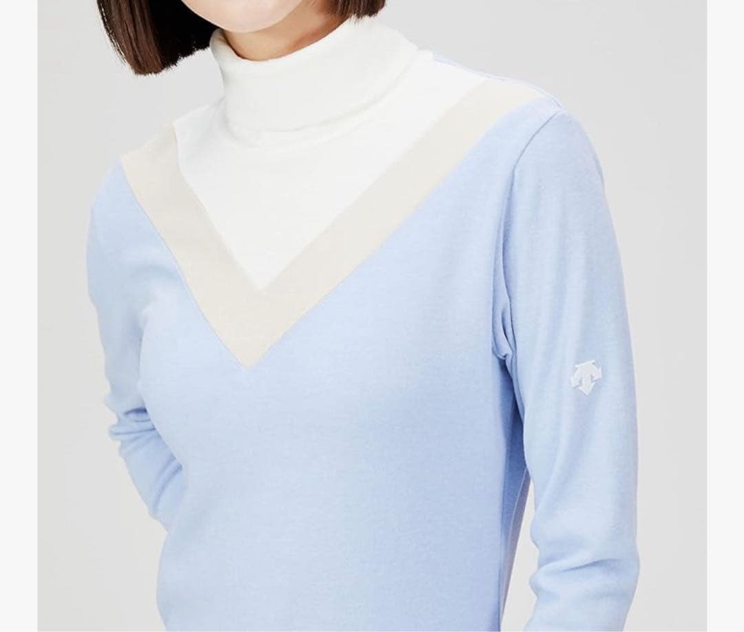 【新品タグ付き】　DESCENTE 水色　タートルネック セーター ♡ タートルネックセーター【WEB限定カラー】 (644040-22) | HILTON