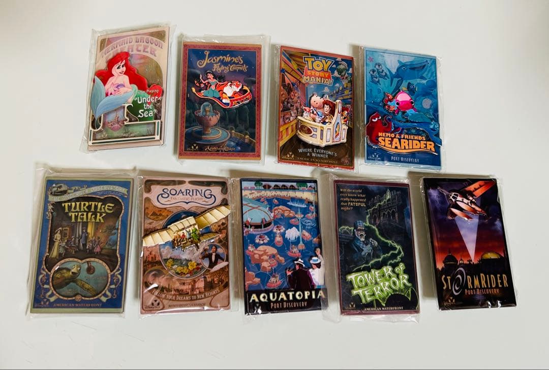 東京ディズニーシー ワンダブルズ ピンバッジ 9個セット 第2弾はソアリンやトイ・ストーリー・マニア!も！東京ディズニー