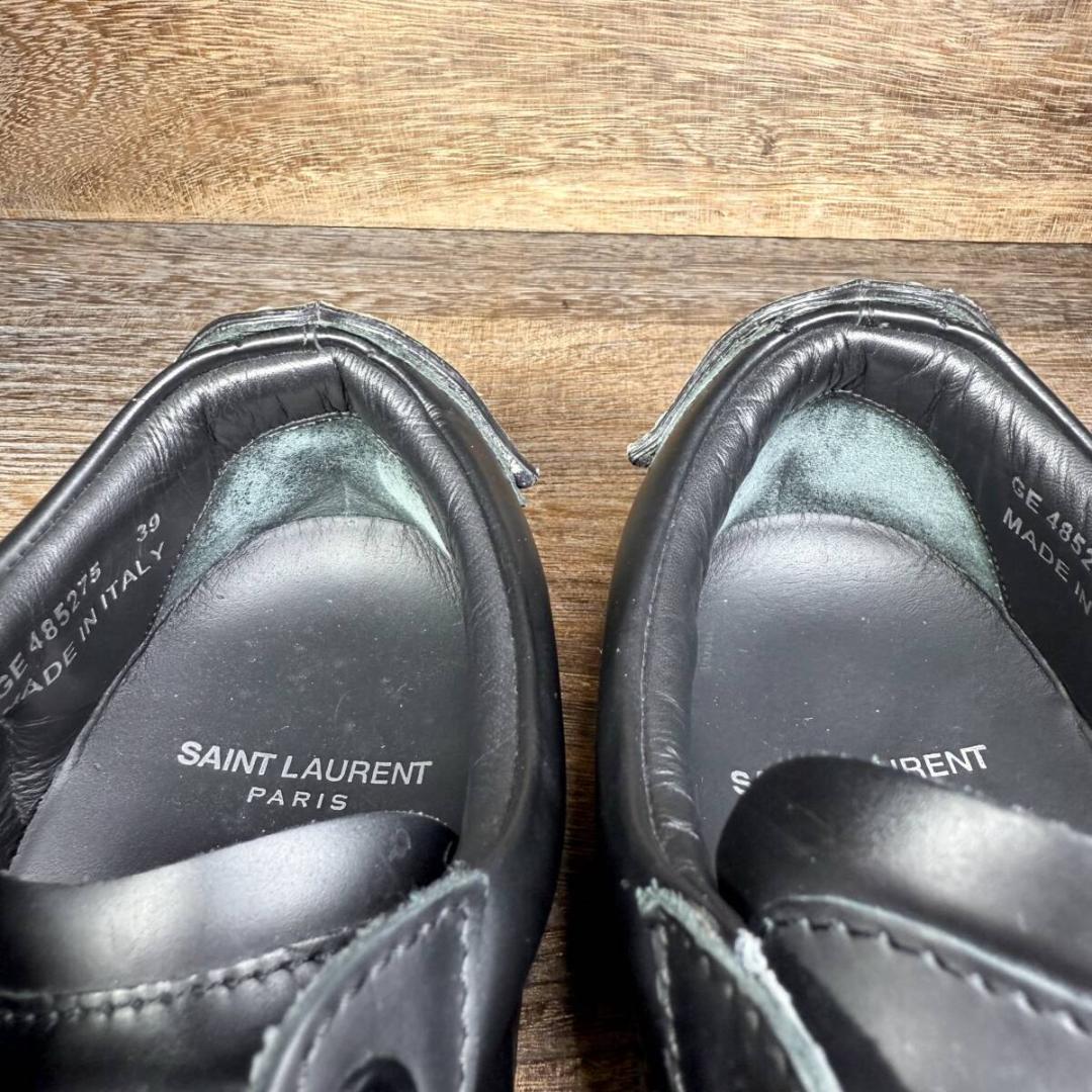 美品◆SAINT LAURENT◆サンローラン 24.5cm レザースニーカー