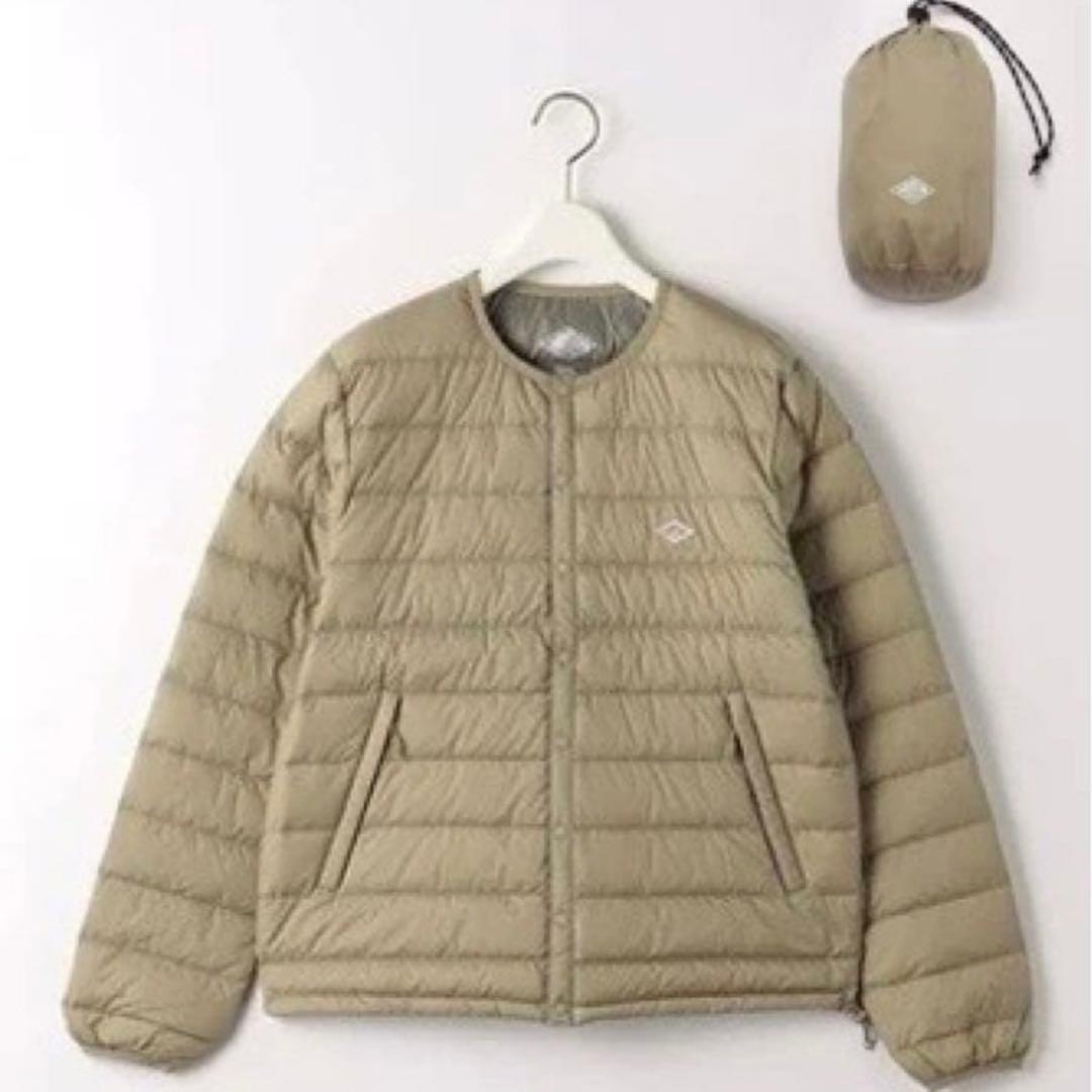 ダントン インナーダウンジャケット サンドベージュ S 36 DANTON ダントン インナーダウンクルーネックジャケット WOMEN サンド