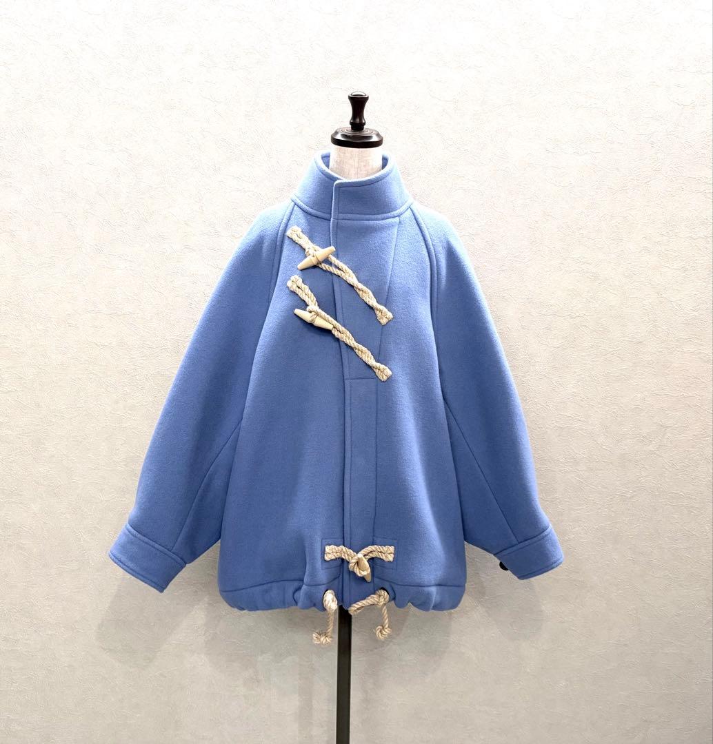 新品 伊勢丹新宿別注 HYKE DOUBLE FACE DUFFLEJACKET DOUBLE FACE FAUX SHEARLING DUFFEL