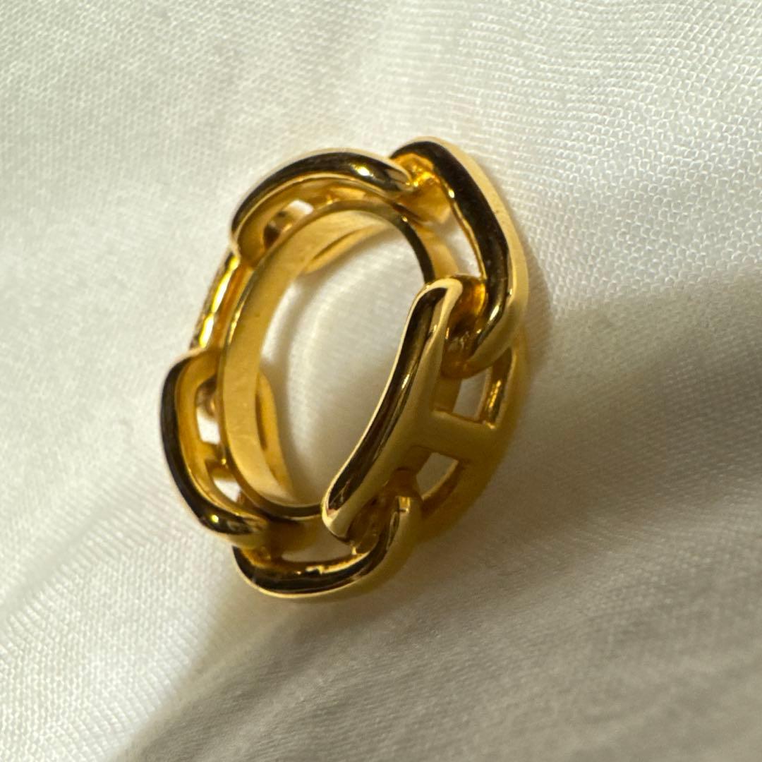 HERMES シェーヌダンクル スカーフリング シルバー エルメス 箱なし HERMES（エルメス） シェーヌダンクル スカーフリング スカーフ留め