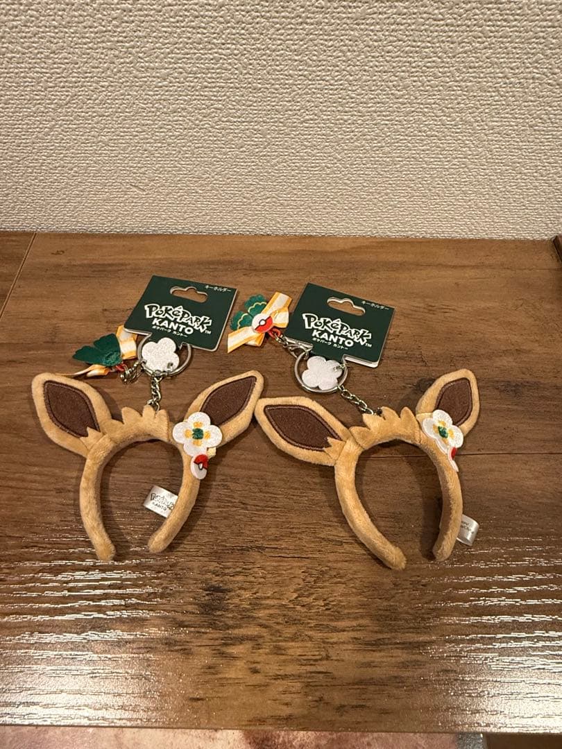 ポケパークカントー 限定 イーブイ カチューシャ キーホルダー 2個