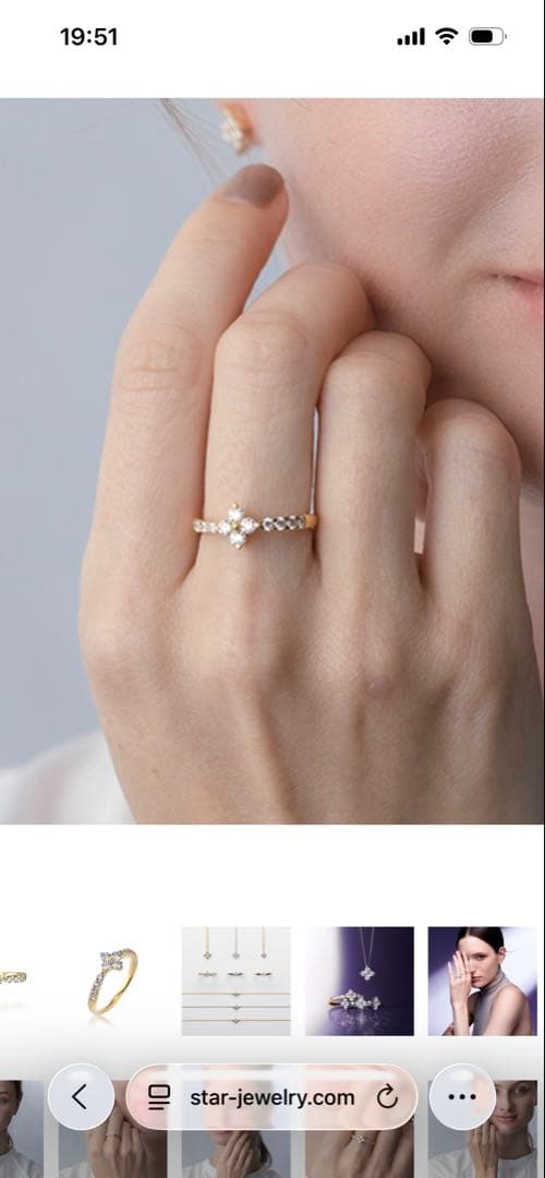 ブライテストスター K18 ダイヤモンド 0.46ct 10号