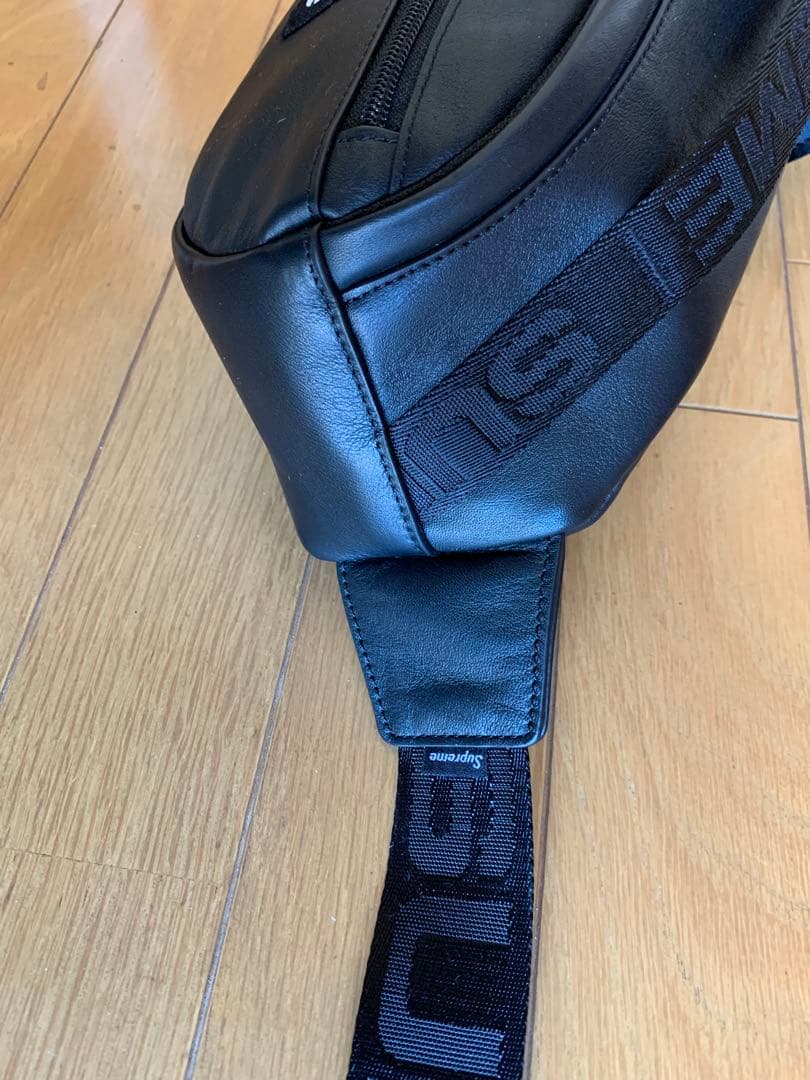 バッグ Supreme Leather Waist Bag \"Black\"