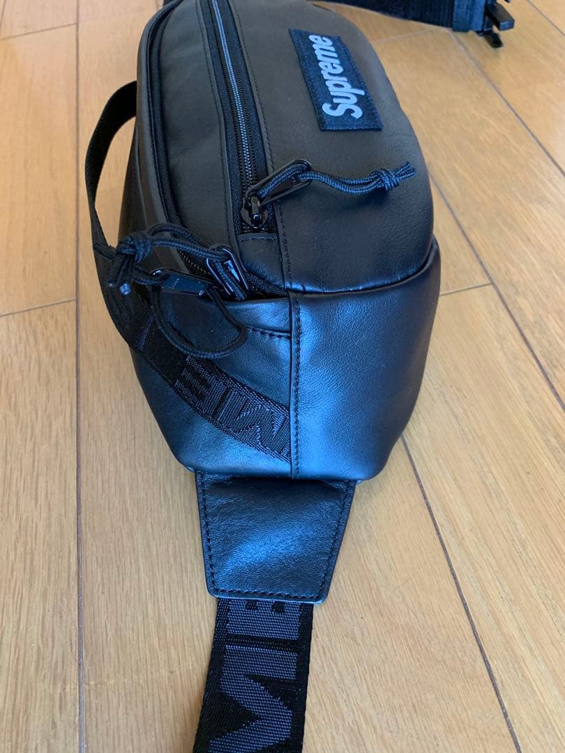 バッグ Supreme Leather Waist Bag \"Black\"