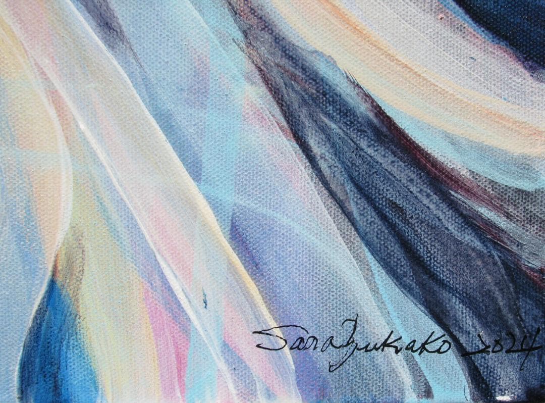 榊原由香子「Water Stream」P12号,アクリル,現代美術,ホノルルより