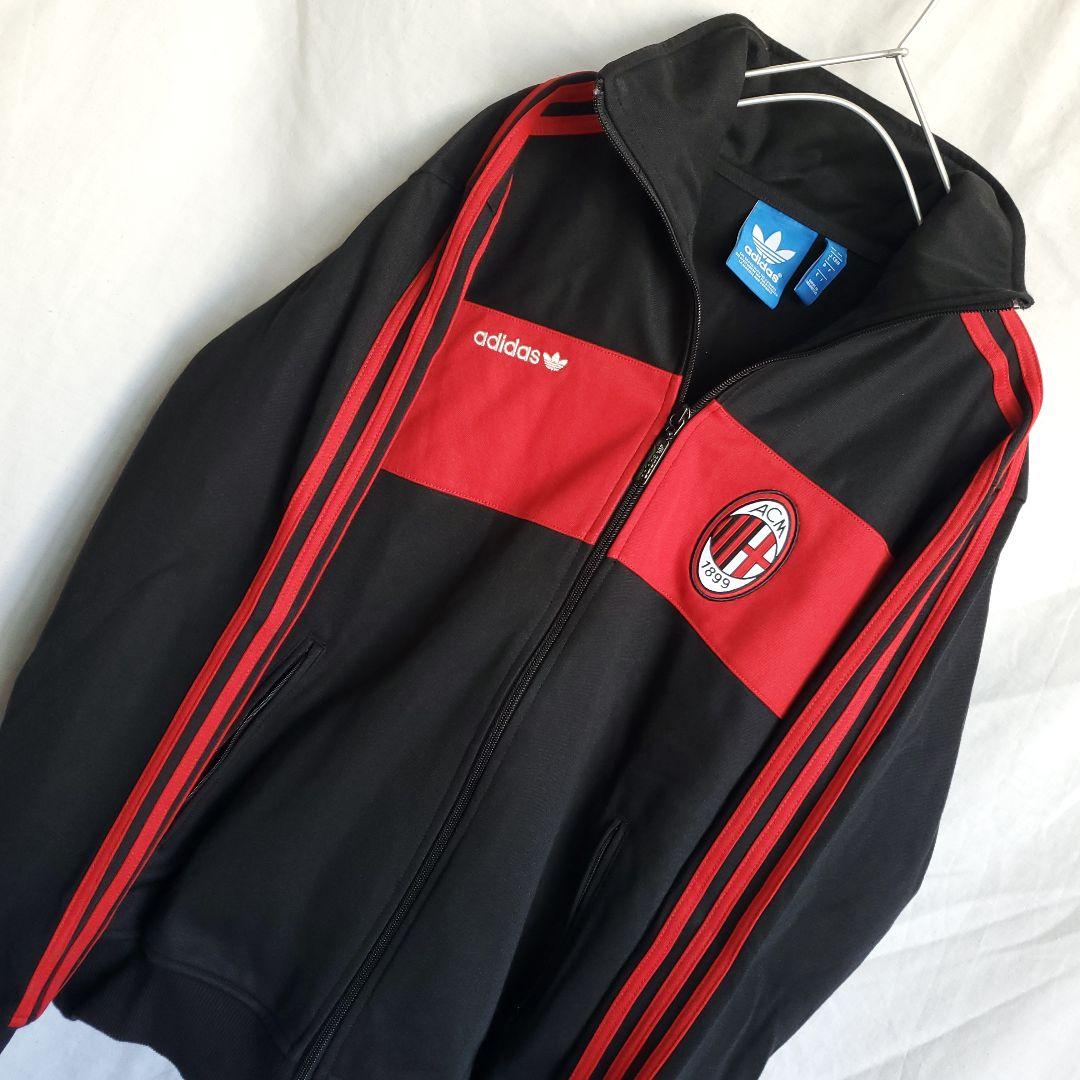 adidas アディダス ACミラン ジャージ 黒 赤 トラックジャケット