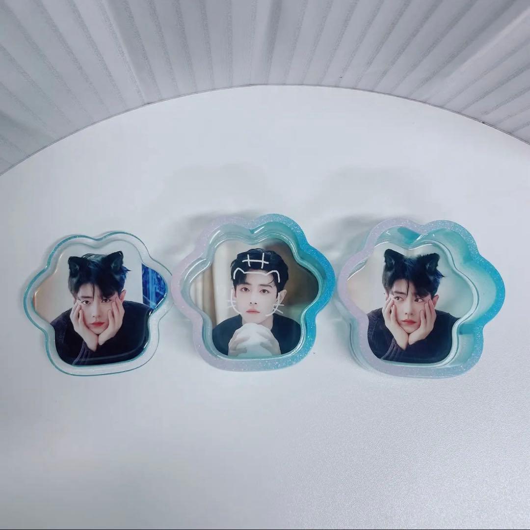 肖戦 二層構造の猫の肉球レジン収納ボックス❣️9セット❣️確認用❣️0106