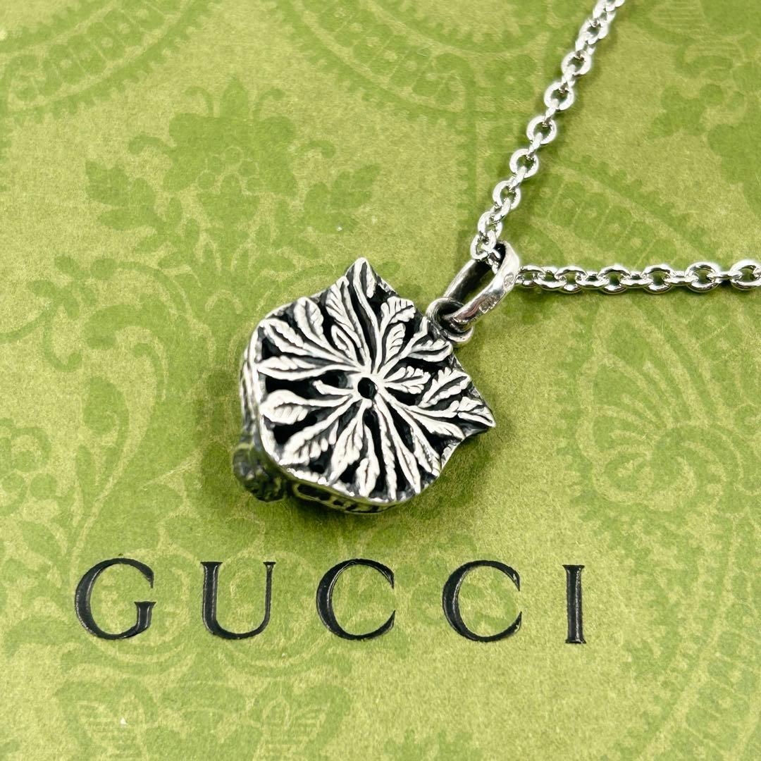 美品✨ グッチ ネックレス キャットヘッド タイガー シルバー Ag 925