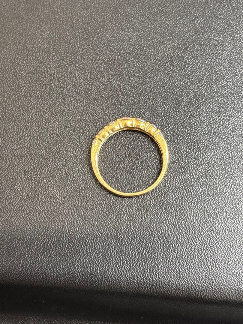 K18YG/ ダイヤリング 1.00ct ハーフエタニティ