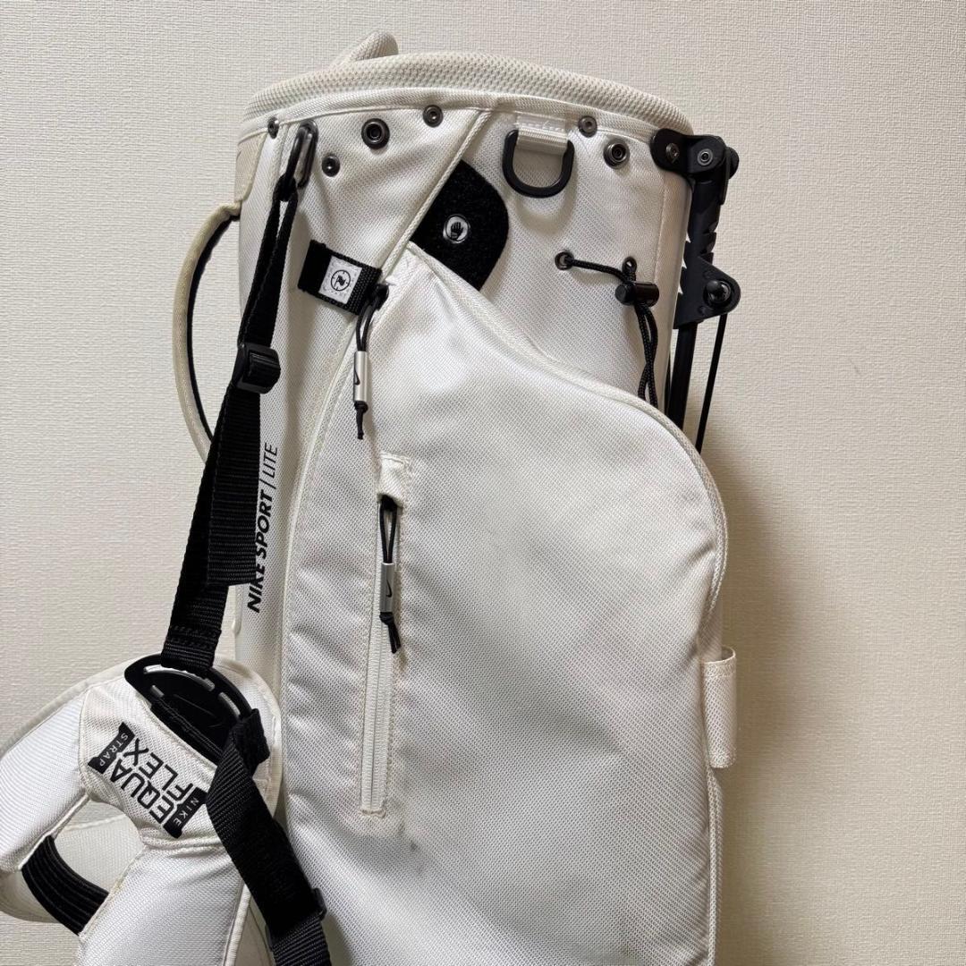 NIKE ナイキ スタンド式 キャディバッグ ゴルフバッグ ホワイト 2.0kg