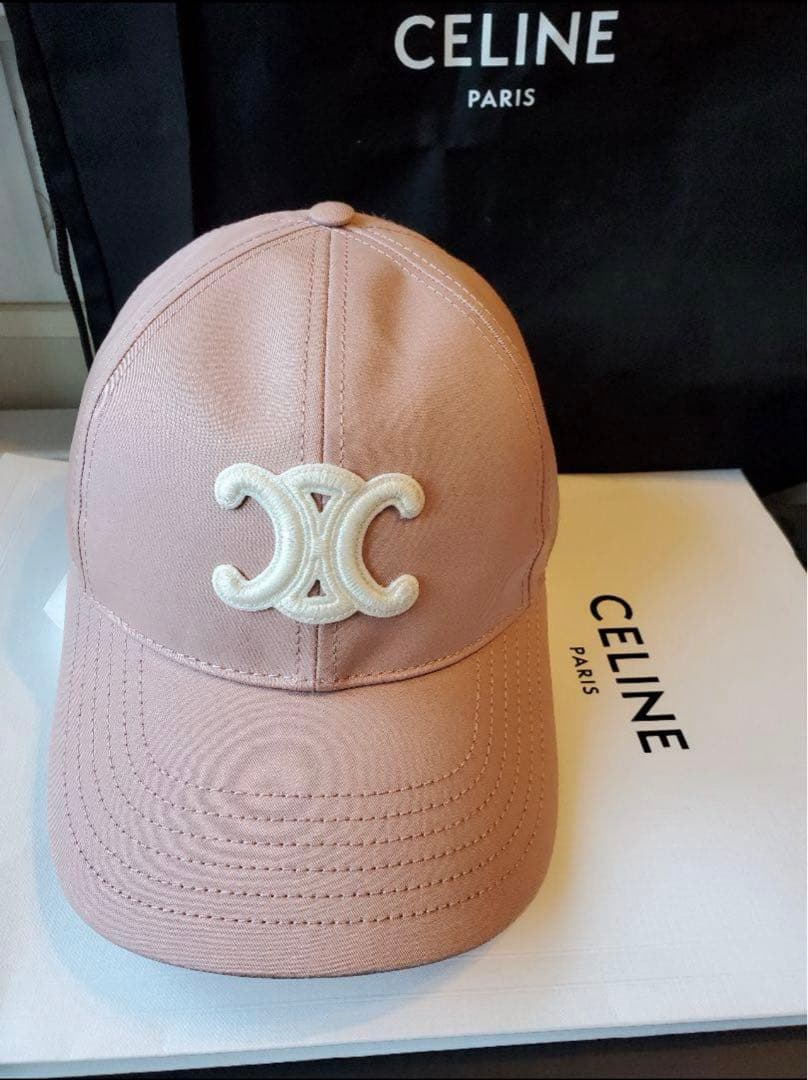 セリーヌ キャップ ピンク ベースボールキャップ - メルカリ