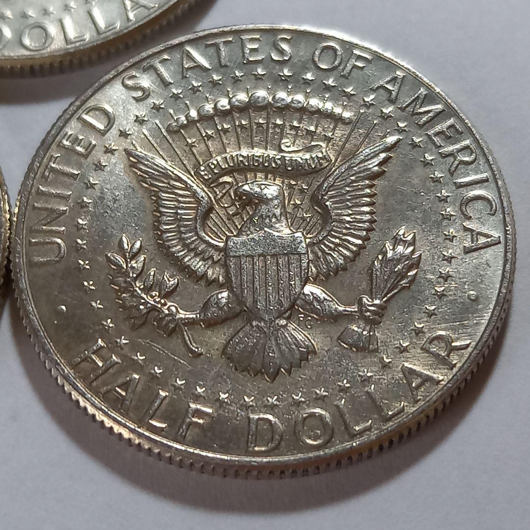 銀貨 1967年 ケネディハーフダラー 5枚set 量目51.62g - メルカリ