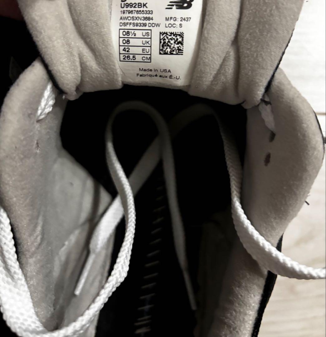 靴 New Balance 992 \"Black\" (2025)