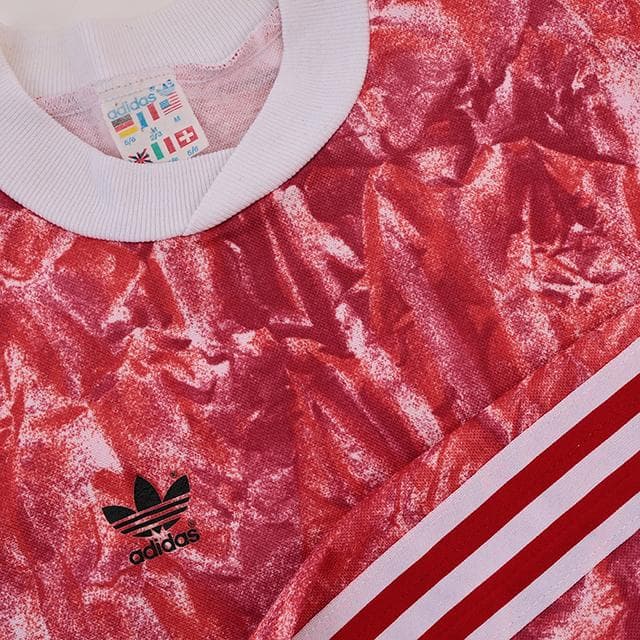 希少 菅田将暉 着用 80s アディダス ゲームシャツ サッカー 赤 白