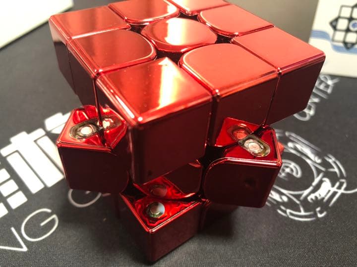 GAN 356XSM llic「電気メッキ」赤色 ルービックキューブ