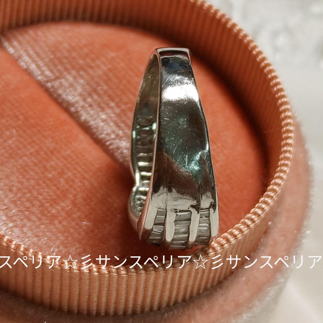 少々訳有 Pt900 テーパーカットダイヤモンド1.00ctのデザインリング